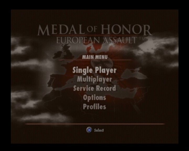 Medal of Honor: European Assault (PlayStation 2) screenshot: Main menu