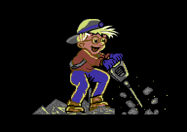 P. P. Hammer and His Pneumatic Weapon (Commodore 64) screenshot: P. P. Hammer and his pneumatic weapon
