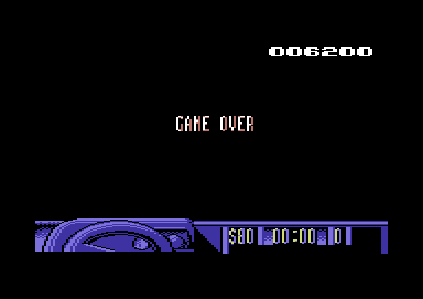Miami Chase (Commodore 64) screenshot: Game over