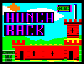 Hunchback (Dragon 32/64) screenshot: Loading screen