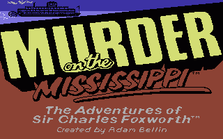 Murder on the Mississippi (Commodore 64) screenshot: The title screen.