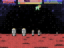 Vaxol: Heavy Armed Storming Vehicle (MSX) screenshot: Strange installations on the lanet surface