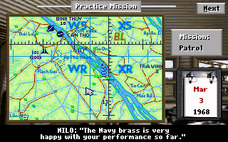 SEAL Team (DOS) screenshot: Mission select