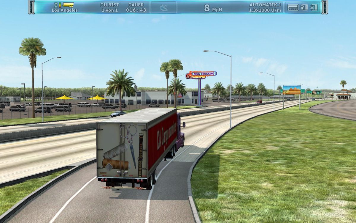 Rig 'n' Roll (Windows) screenshot: on the highway