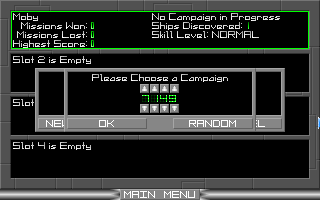 PixelShips (Windows) screenshot: Choose the campaign.