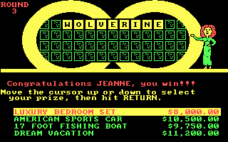 Wheel of Fortune (DOS) screenshot: The Bonus Round