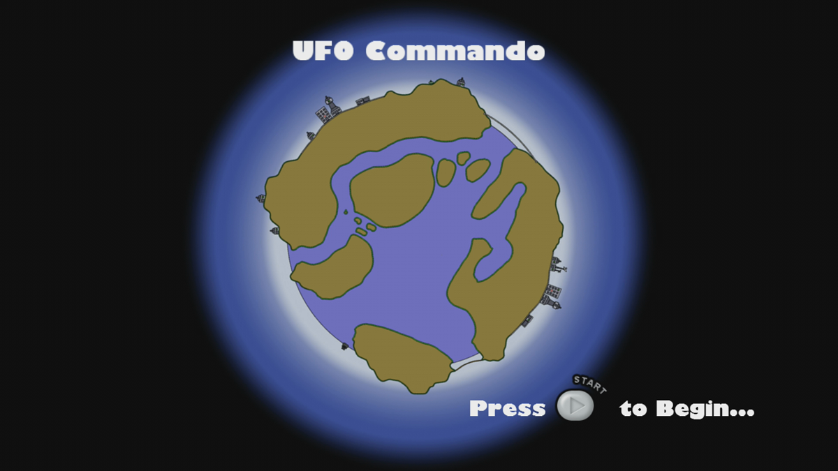 UFO Commando (Xbox 360) screenshot: Title screen (Trial version)