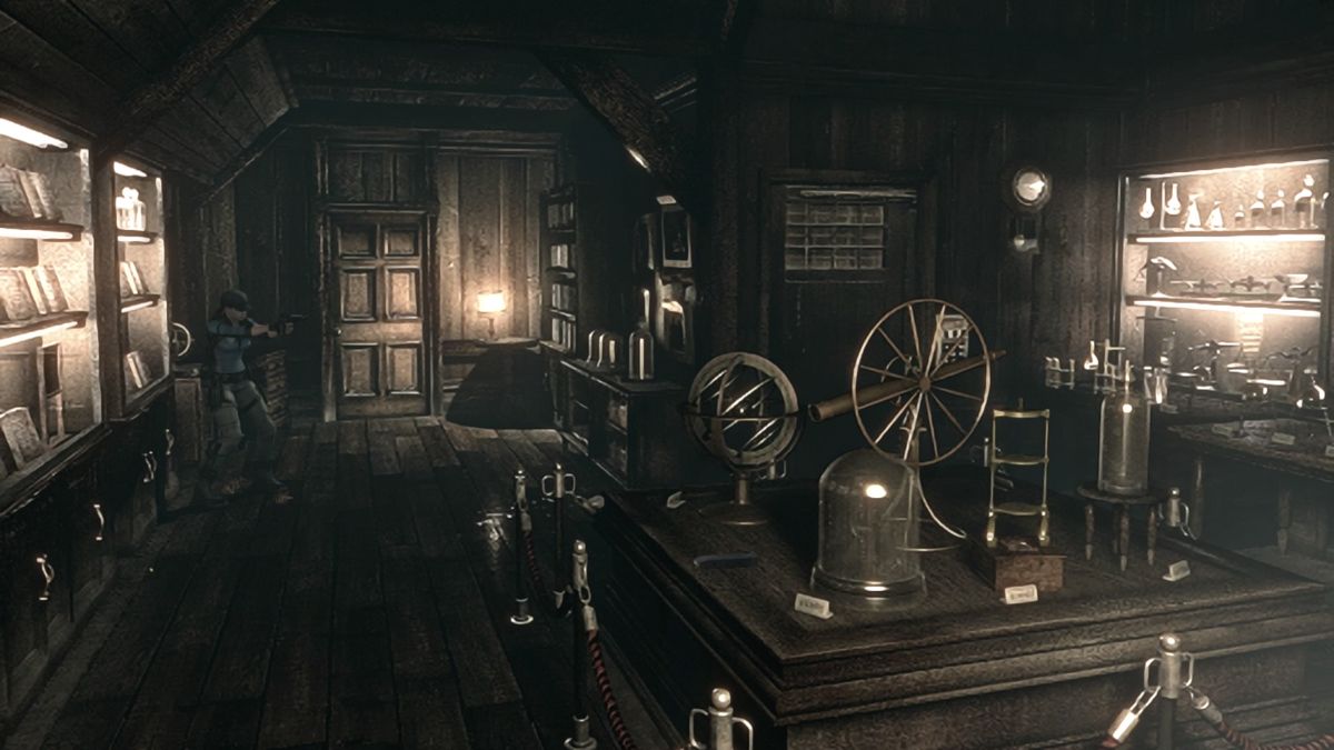 Resident Evil (PlayStation 4) screenshot: A great number of pre-rendered objects and backgrounds add to authenticity if nothing more