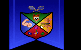 Wacky Funsters! The Geekwad's Guide to Gaming (DOS) screenshot: Royal Crest represents Five Games...