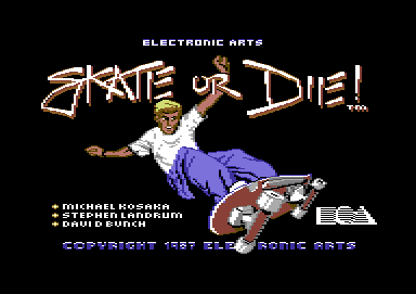 Skate or Die (Commodore 64) screenshot: Loading screen