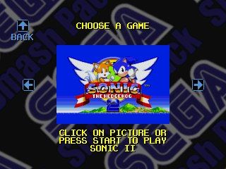Sega Smash Pack 2 (Windows) screenshot: Game selection