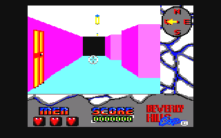 Beverly Hills Cop (Amstrad CPC) screenshot: Be careful