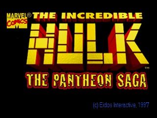 The Incredible Hulk: The Pantheon Saga (DOS) screenshot: Title screen.