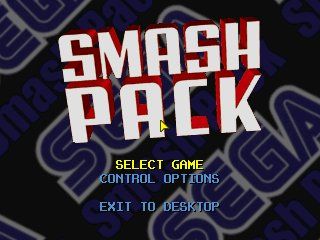 Sega Smash Pack 2 (Windows) screenshot: Main menu
