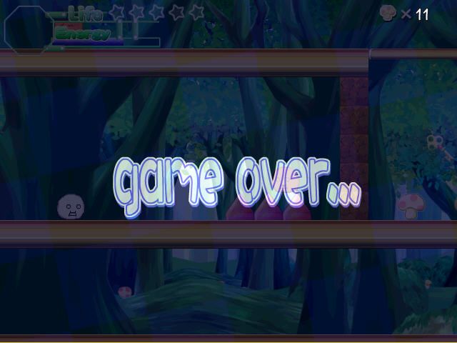 Fantasy Explorer Nitroid! (Windows) screenshot: Game over