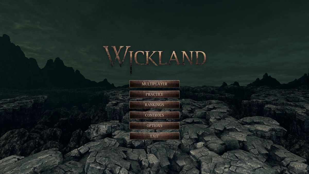 Wickland (Windows) screenshot: Title screen / main menu