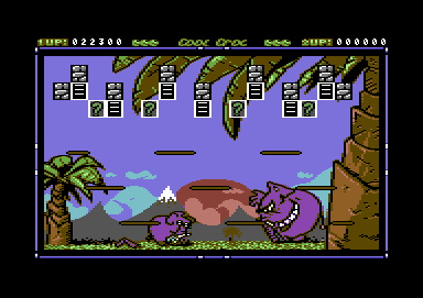 The Cool Croc Twins (Commodore 64) screenshot: You need to use the sides here