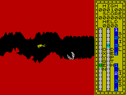 Scuba Dive (ZX Spectrum) screenshot: Exploring the caves