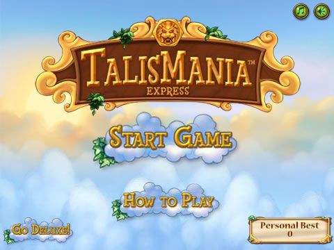 Talismania Deluxe (Browser) screenshot: Main menu