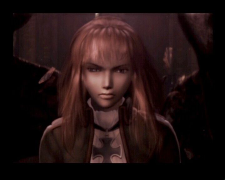 Shadow Hearts: Covenant (PlayStation 2) screenshot: Karin with her troops in the village of Domremy