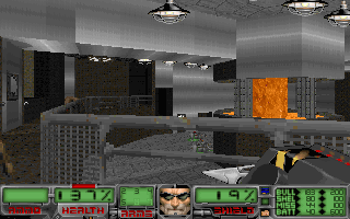 HacX (DOS) screenshot: Inside the control room.