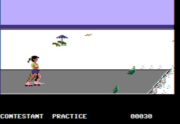 California Games (Apple II) screenshot: Event - Skating.