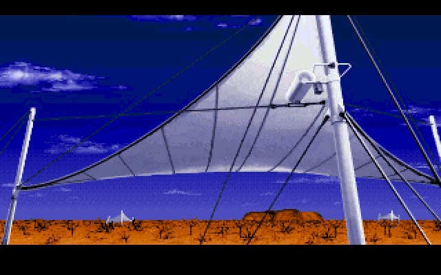 Inca II: Nations of Immortality (DOS) screenshot: This aerial was made just for you.