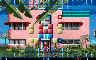 TwinBlok (DOS) screenshot: Start of Team Mode...Backgrounds refresh your memory...