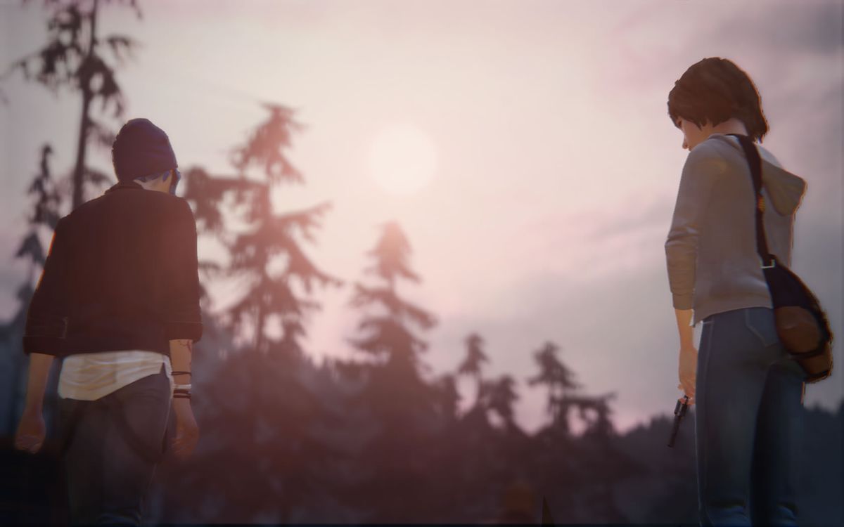 Life Is Strange: Season Pass - Episodes 2-5 (Windows) screenshot: <i>Episode 2</i>: Chloe and Max leave the junkyard.