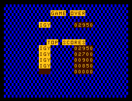 Galax Attax (Dragon 32/64) screenshot: Game over