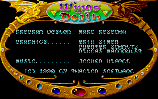Wings of Death (Atari ST) screenshot: Info screen