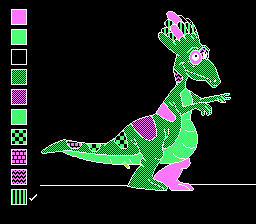 Color a Dinosaur (NES) screenshot: Behold my monster!