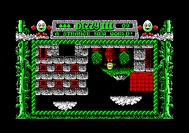 Fantasy World Dizzy (Amstrad CPC) screenshot: Upside down.