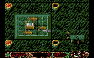 Wings of Death (Amiga) screenshot: Flying into the castle