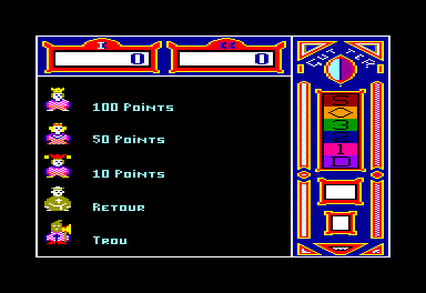 Gutter (Amstrad CPC) screenshot: List of Main Characters
