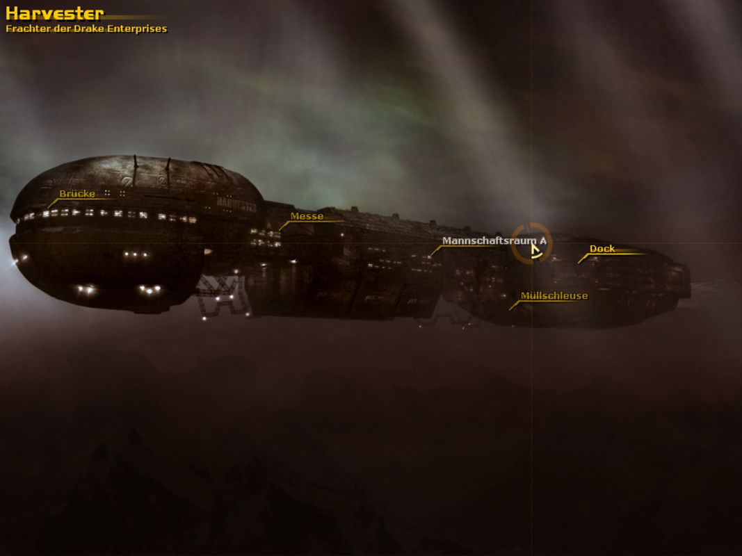 AquaNox 2: Revelation (Windows) screenshot: This freighter is your home between missions