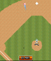 Derek Jeter Pro Baseball 2006 (J2ME) screenshot: I guess he won't catch that one.