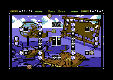 The Cool Croc Twins (Commodore 64) screenshot: The third background
