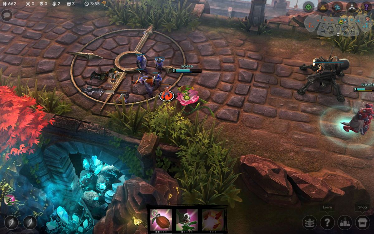 Vainglory (Android) screenshot: Here's Petal following some minions.