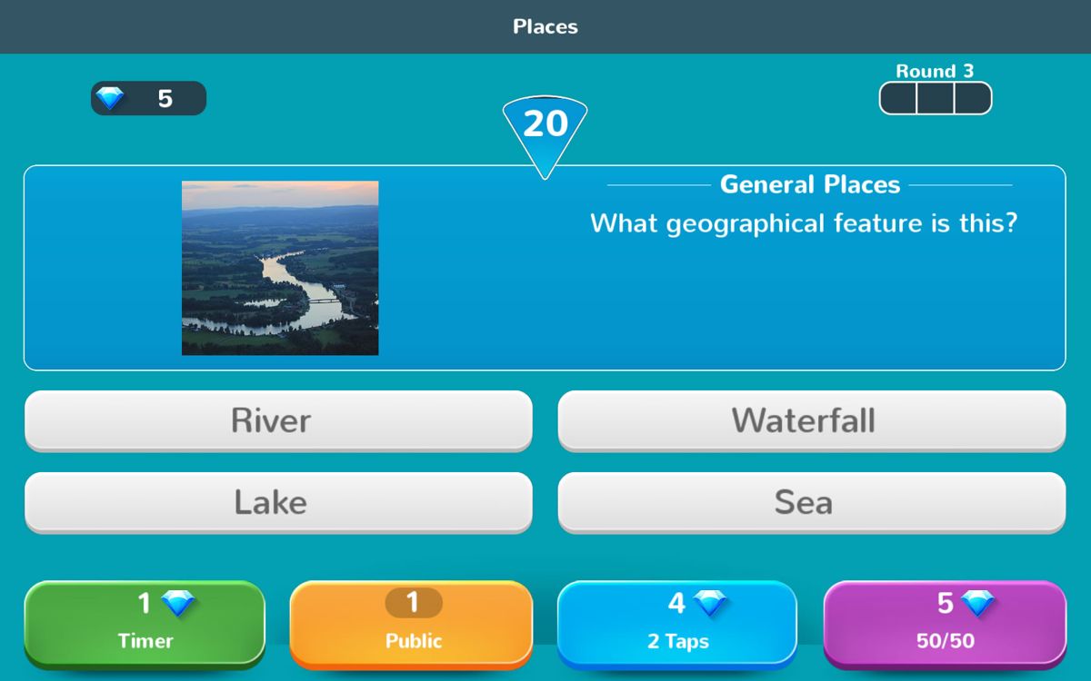 Trivial Pursuit & Friends (Windows Apps) screenshot: Some questions have pictures.