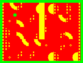 Antigravity (Dragon 32/64) screenshot: Make your way to the green sphere