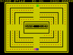 Ed-On (ZX Spectrum) screenshot: Game over