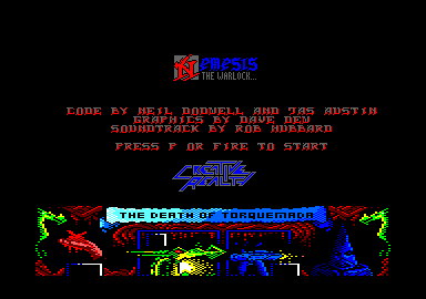 Nemesis the Warlock (Amstrad CPC) screenshot: Title screen