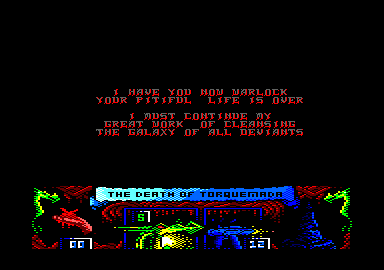 Nemesis the Warlock (Amstrad CPC) screenshot: I died