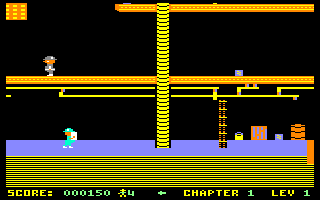 Whistler's Brother (Atari 8-bit) screenshot: Game Play