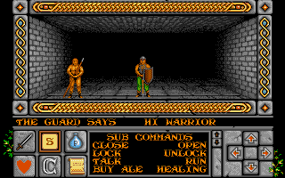 Death Bringer (DOS) screenshot: Stimulating conversation! (VGA)