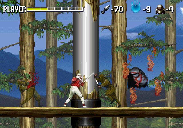 Shinobi Legions (SEGA Saturn) screenshot: Facing Several Ninjas At The Same Time