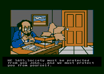 The Institute (Atari 8-bit) screenshot: Meet your counselor