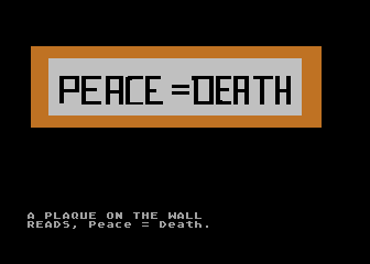 The Institute (Atari 8-bit) screenshot: An inspirational message