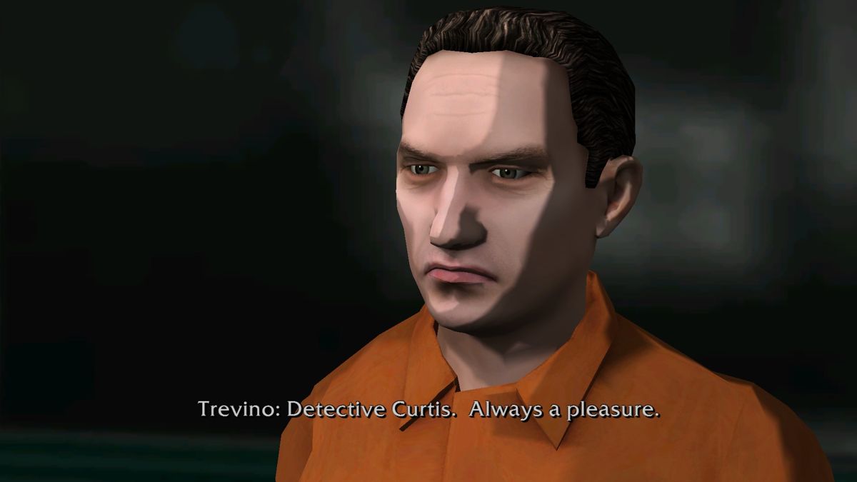 Law & Order: Legacies (Windows) screenshot: Episode 7 - Asking Trevino about the unsolved murder case